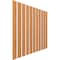 Ekena Millwork 48H x 1/4T Adjustable Wood Slat Wall Panel Kit w/ 4W Slats, Cherry contains 11 Slats SWW55X48X0250CH - alternate 3